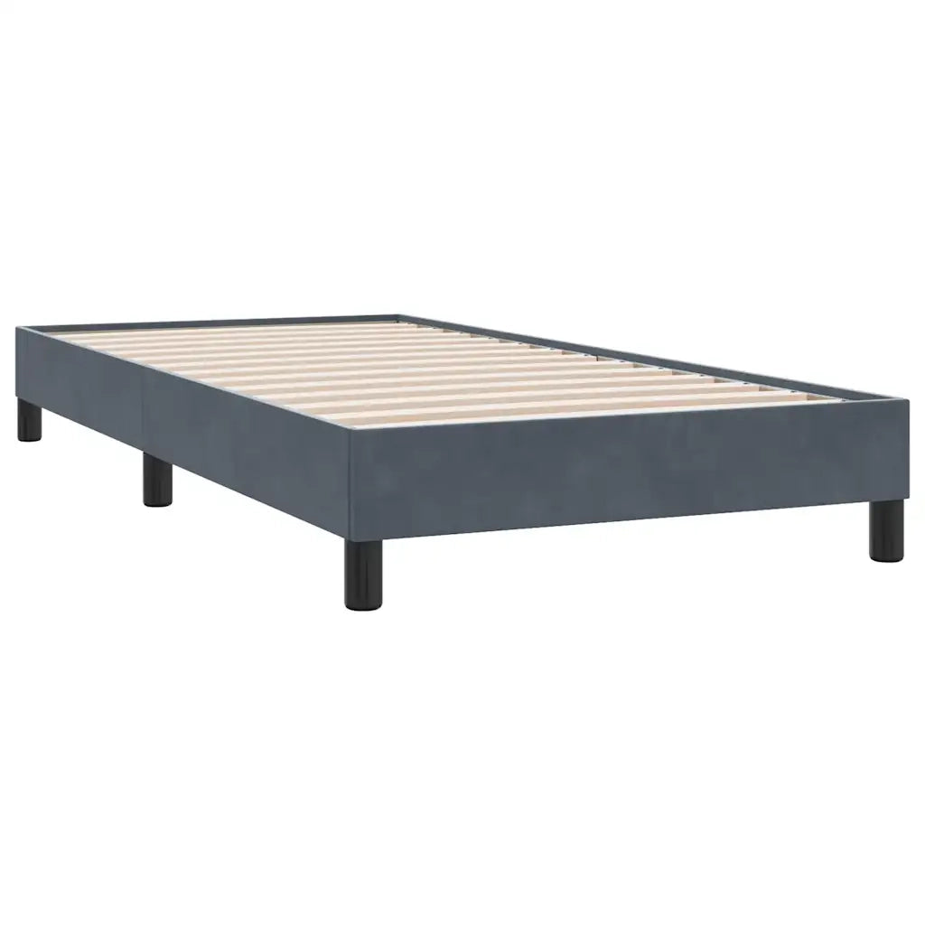 Giroletto senza Materasso Grigio Scuro 100x210 cm Velluto 4101344