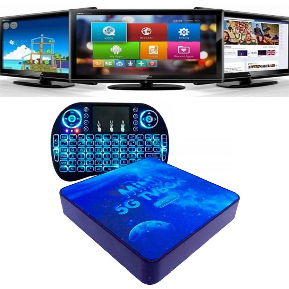 Trade Shop - Tv Box Q5gmini Ultra 6k Hd 4g Ram + 64g Wi-fi Android 10 Smart Tv Box Tastiera -