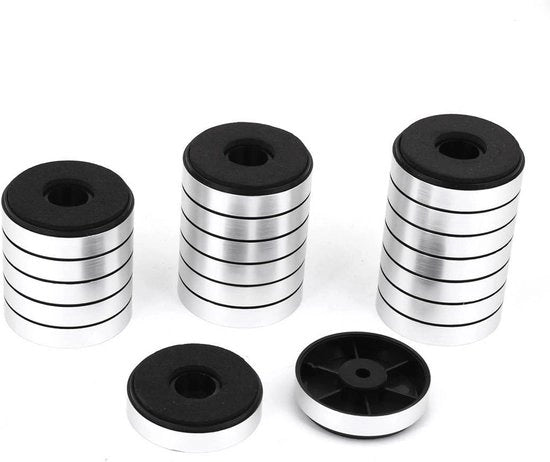 Pads Geluiddempenti per Supporti Speaker e Subwoofer 20 pezzi - Color Argento