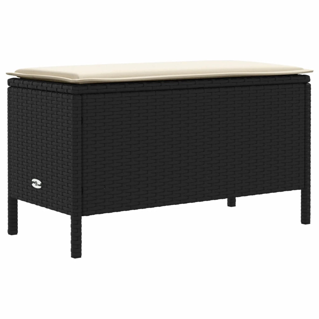 Set di Mobili con cuscino 7 pcs Nero e Crema Rattan in PE 3422210