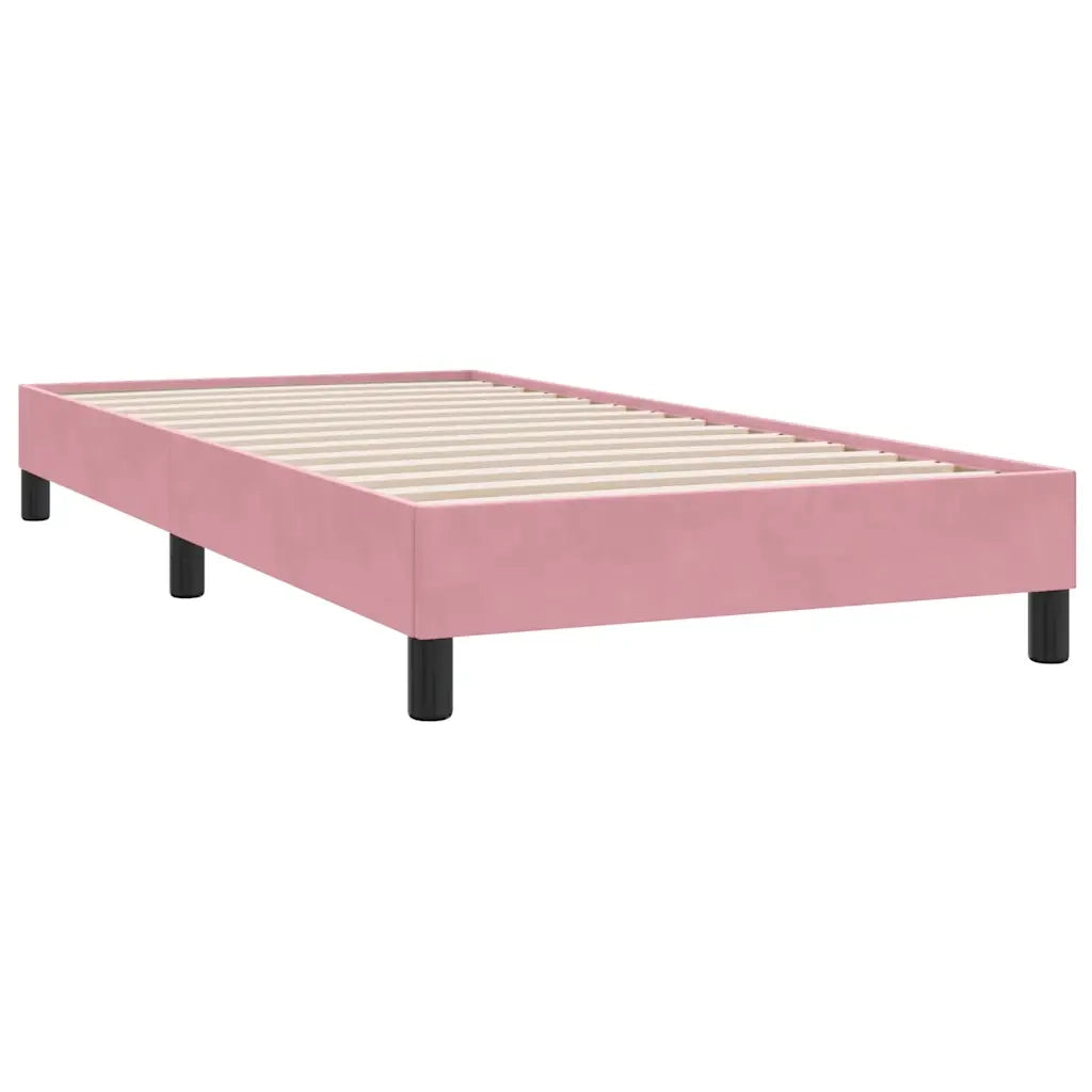Giroletto a Molle con Materasso Rosa 90x210 cm Velluto 3316580