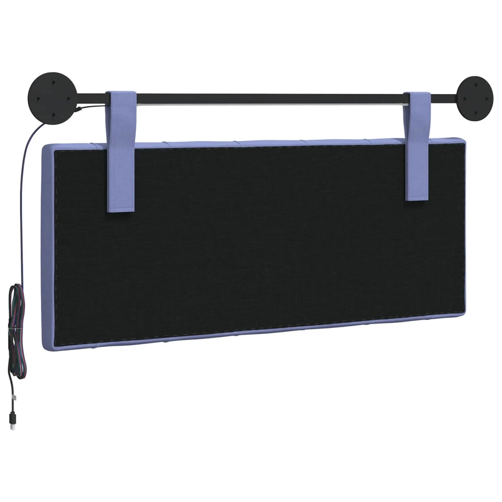 Testiera sospesa Con luce LED Blu jeans Tessuto 3424580