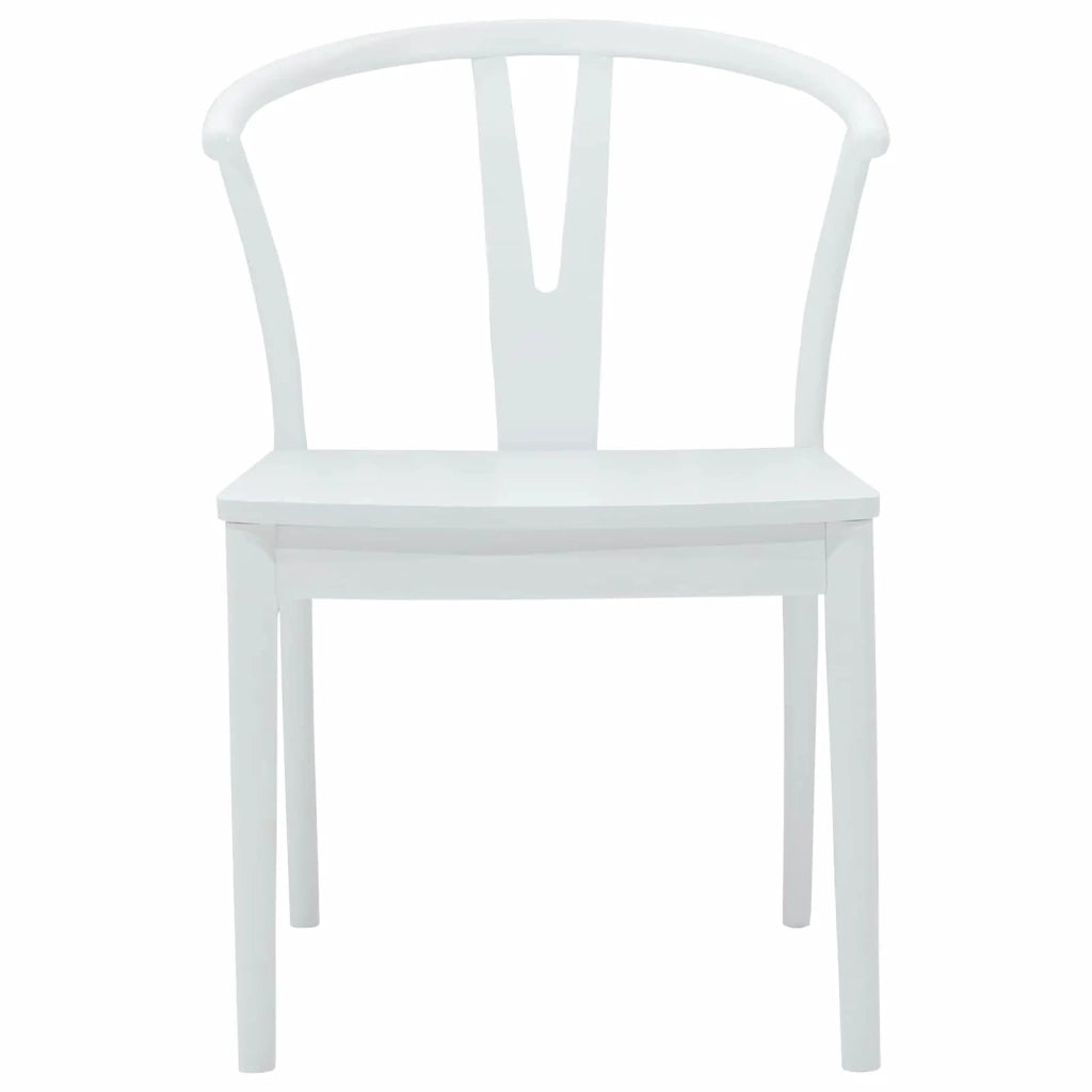 Sedia da pranzo 2 pcs Bianco e Bianco Legno di gomma solido 42020417