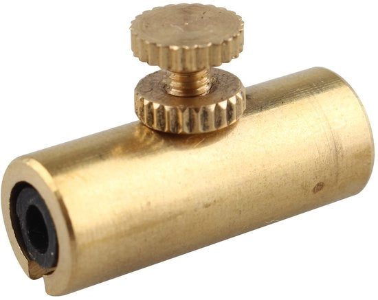 Regolatore di Sordina per Violoncello - Messing Oro - Duraturo - Finitura Elevata - Adatto per la maggior parte dei violoncelli - Eliminatore di Armonici Wolf 

Modello: Cello Mute Regelbaar 
Codice prodotto: Wolf Toon Eliminator