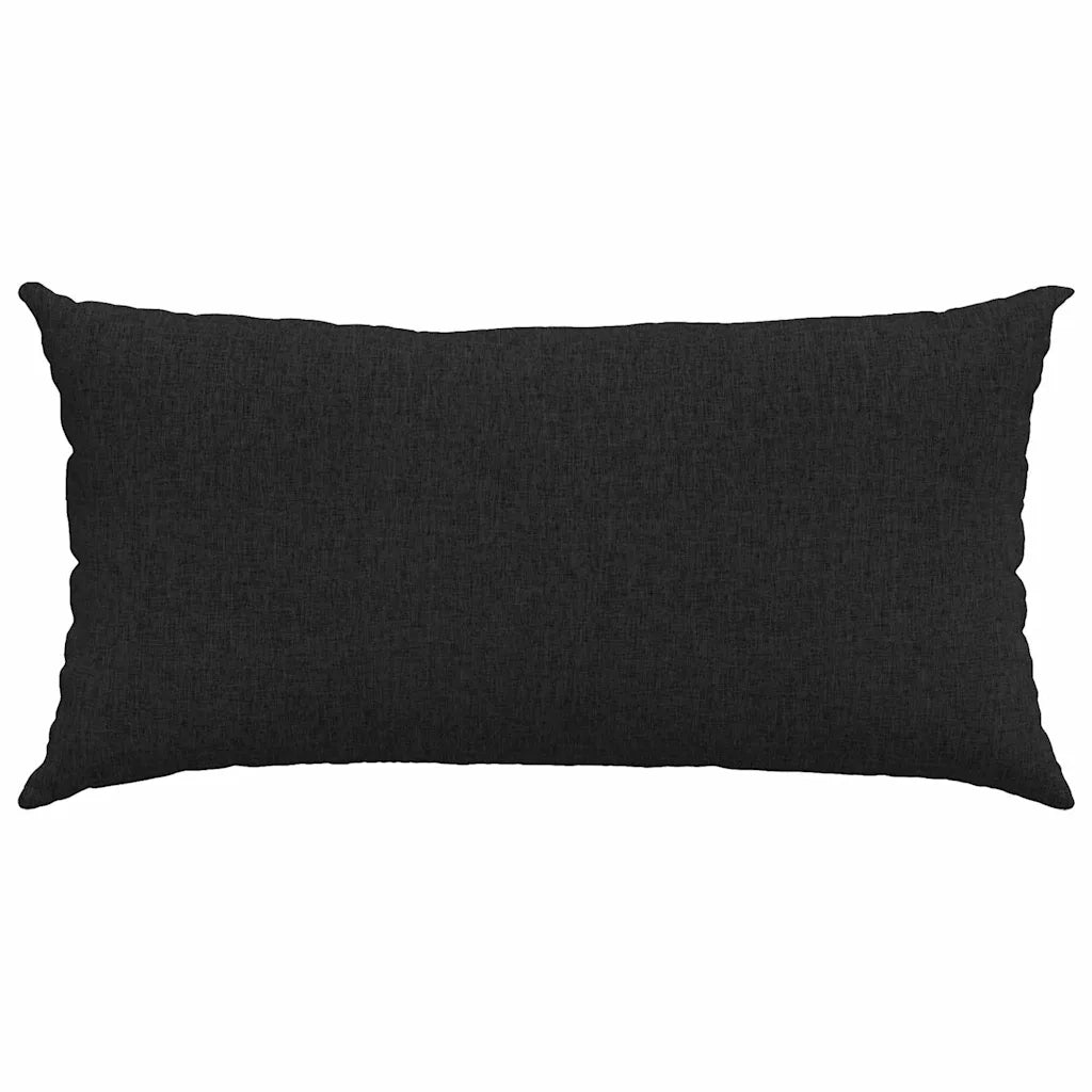 Cuscini da Divano 2 pz-Set di 2 Cuscini per Sofa Nero 80 x 40 cm Tessuto 806278