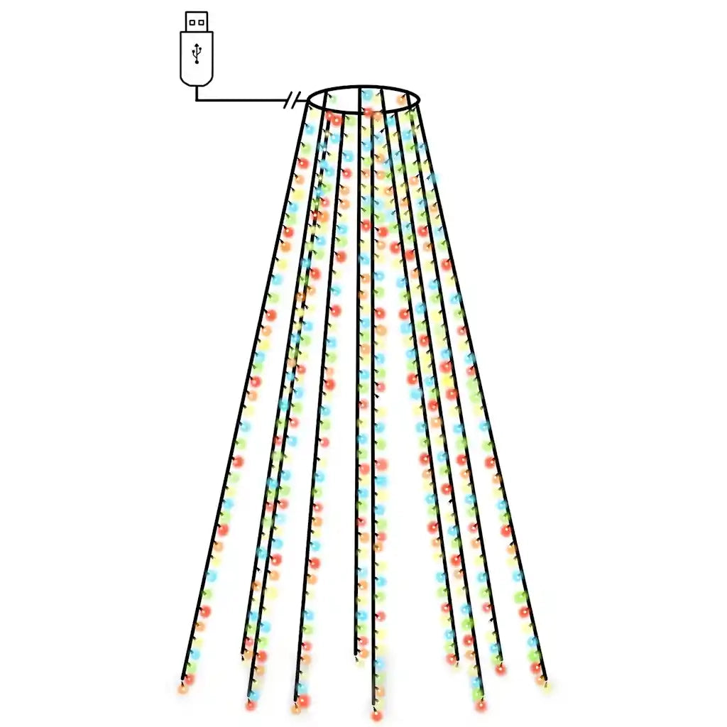 Rete di Luce per Albero di Natale 400 LED Multicolori 400 cm 328894