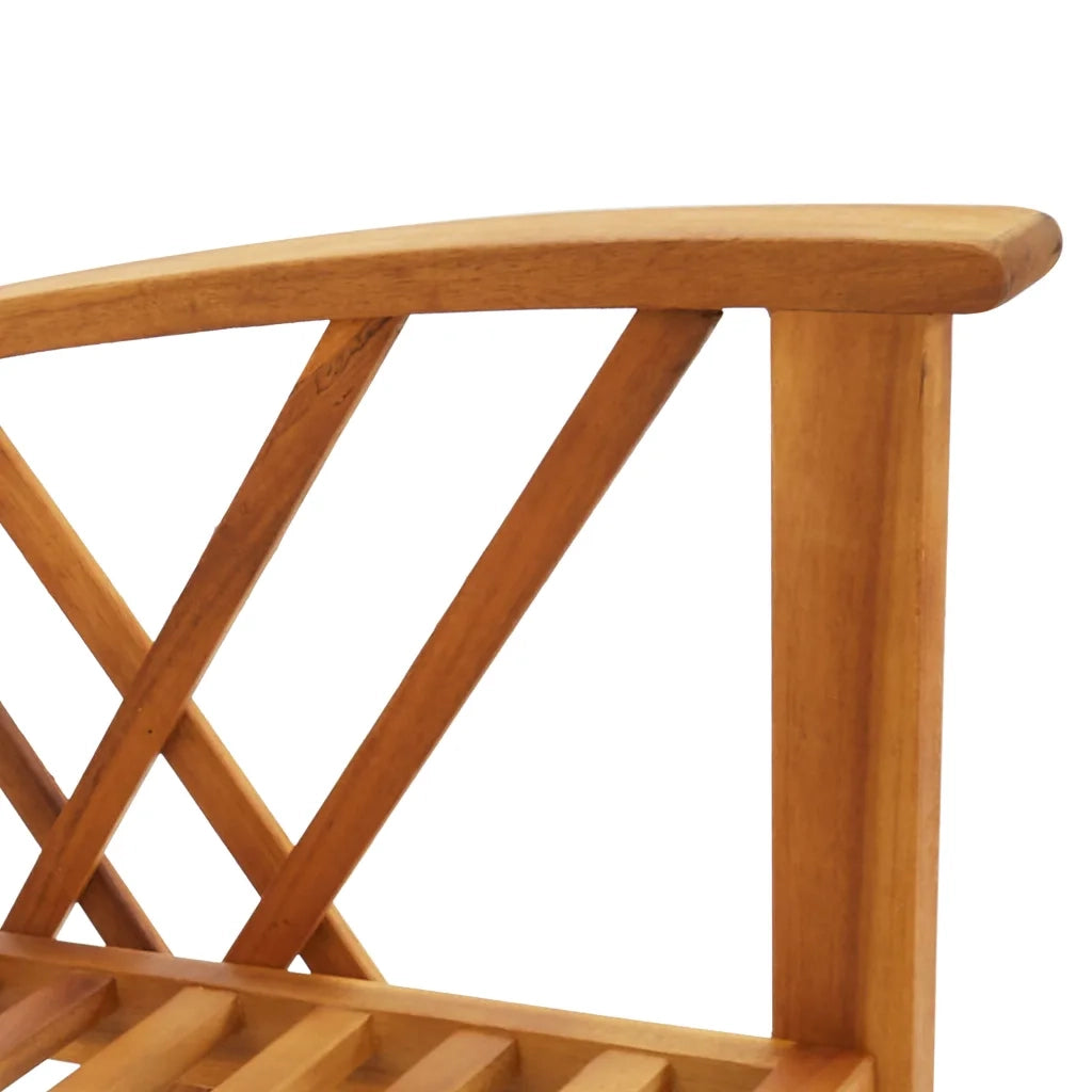 Sedie da Giardino 2 pz in Legno Massello d'Acacia 310266