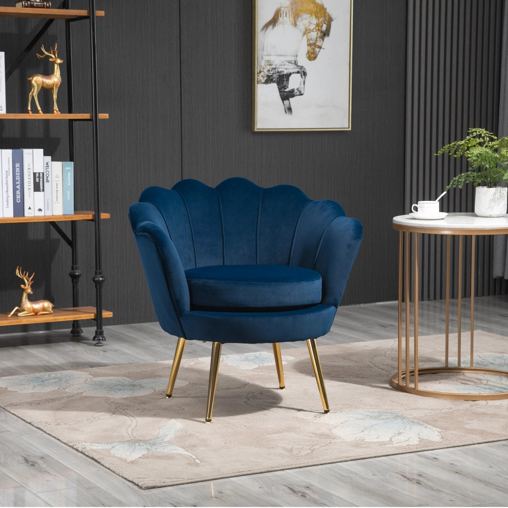 Poltrona Relax ¨C Zephmum ¨C Blu, Tessuto, 76x67x74cm