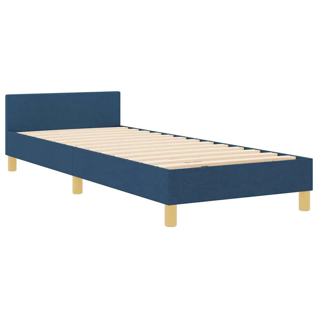 Struttura del letto con testiera Blu 90 x 190 cm Tessuto 3344619