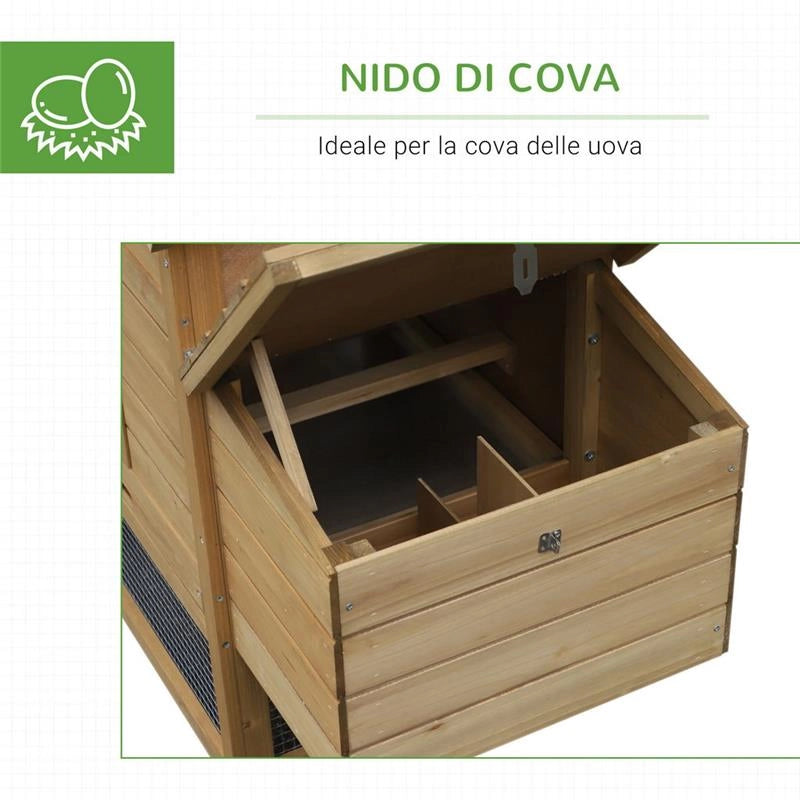 POLLAIO PREFABBRICATO IN LEGNO PER 2 GALLINE PER GIARDINO