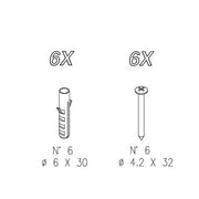 KIT VITI E TASSELLI PER BOX DOCCIA HEXA- SAMO- pezzi 1