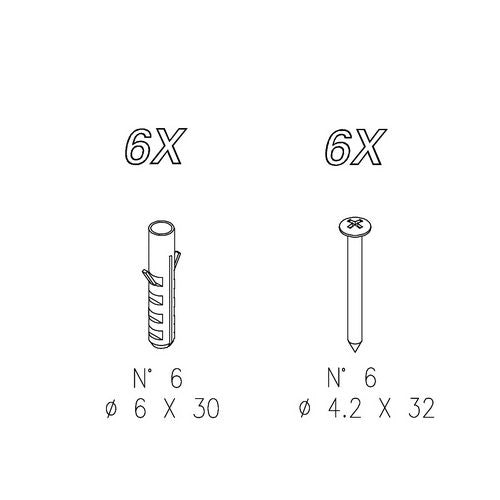 KIT VITI E TASSELLI PER BOX DOCCIA HEXA- SAMO- pezzi 1