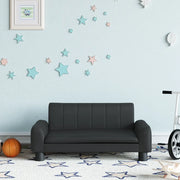 Divano per Bambini-Sofa-Divanetto Nero 70x45x30 cm in Similpelle 154403