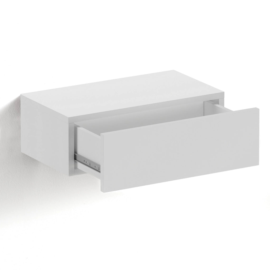 Comodino sospeso bianco cm. H.15 x L.45 x P.26