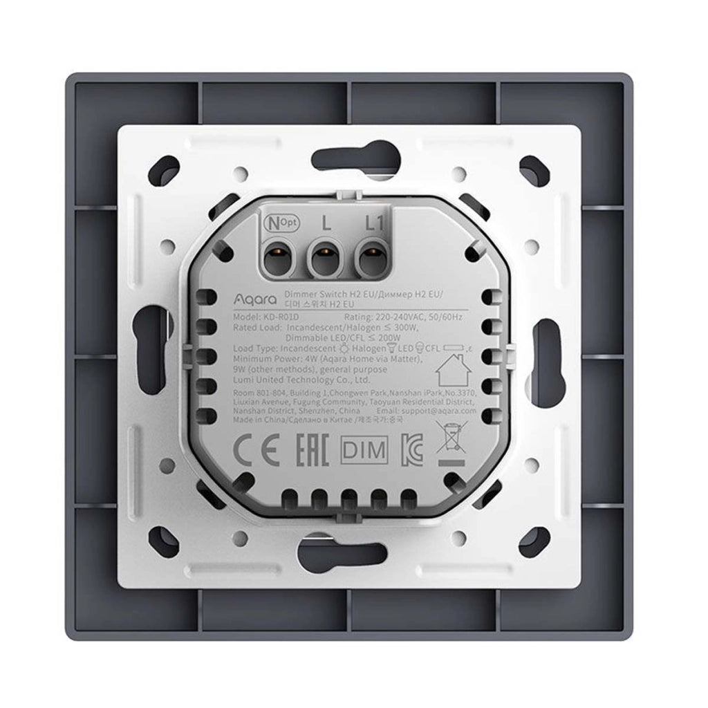 Interruttore dimmer H2 EU intelligente multifunzione Zigbee e Thread Grigio scuro Aqara