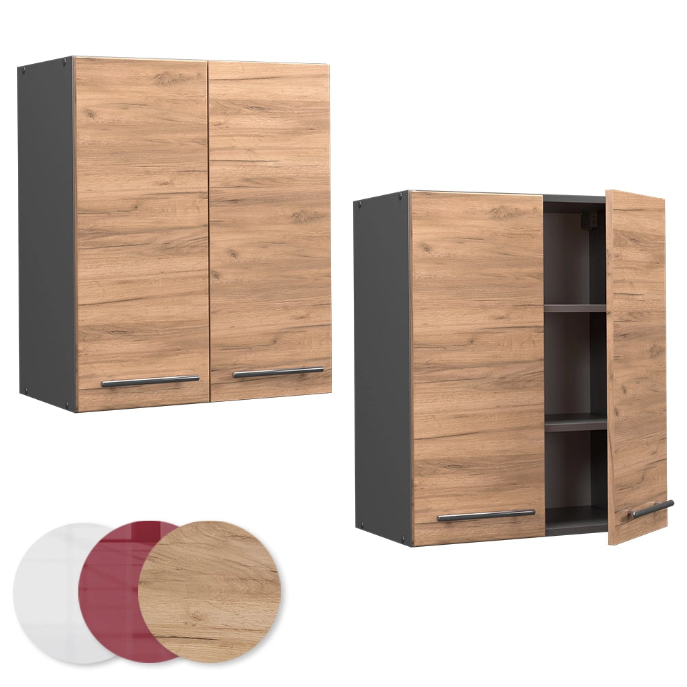 Pensile da cucina Fame-Line Rovere dorato/Antracite 60 cm Vicco