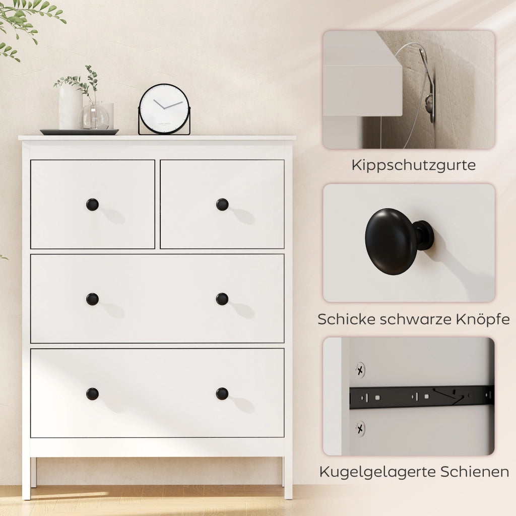 Cassettiera con 4 Cassetti ¨C Minimal ¨C Bianco