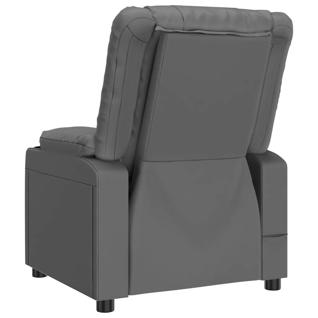 Poltrona Massaggiante Elettrica Grigio Similpelle 3143459