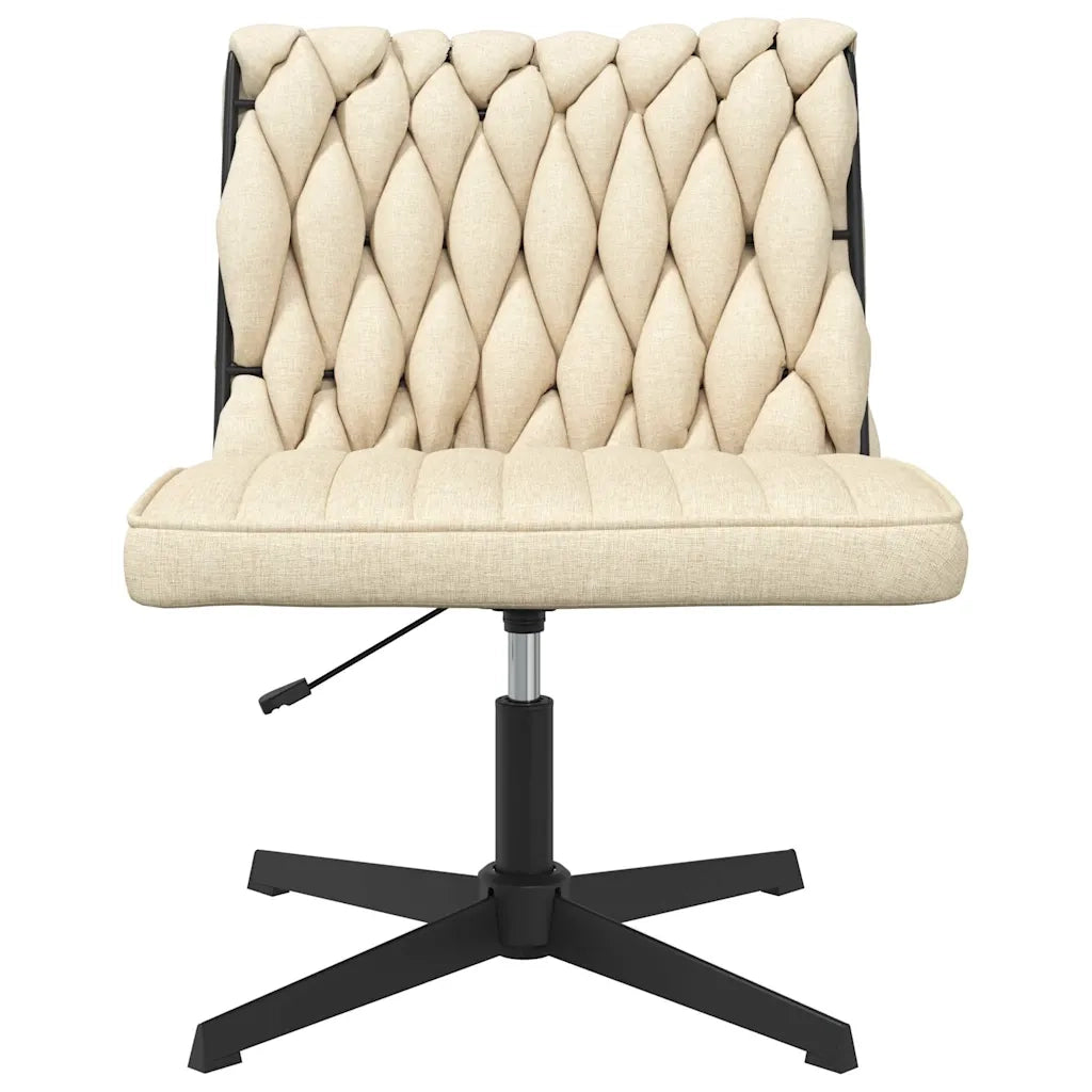 Sedia da Ufficio Girevole Crema in Tessuto 4105403