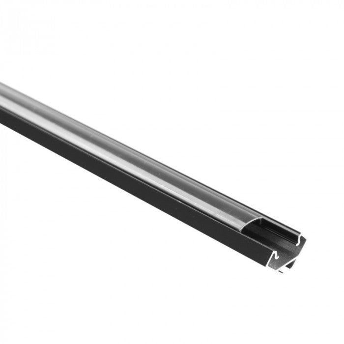 Profilo angolare LED R02 nero con diffusore 2m Ecolight