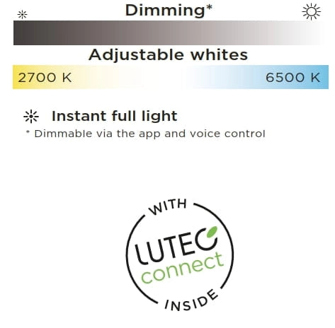 Applique esterno FRAN nero LED 10W con sensori Lutec