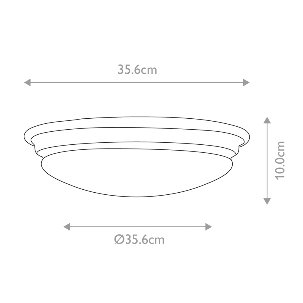 Plafoniera bagno tonda 35,6cm ottone GX53 Elstead Brompton
