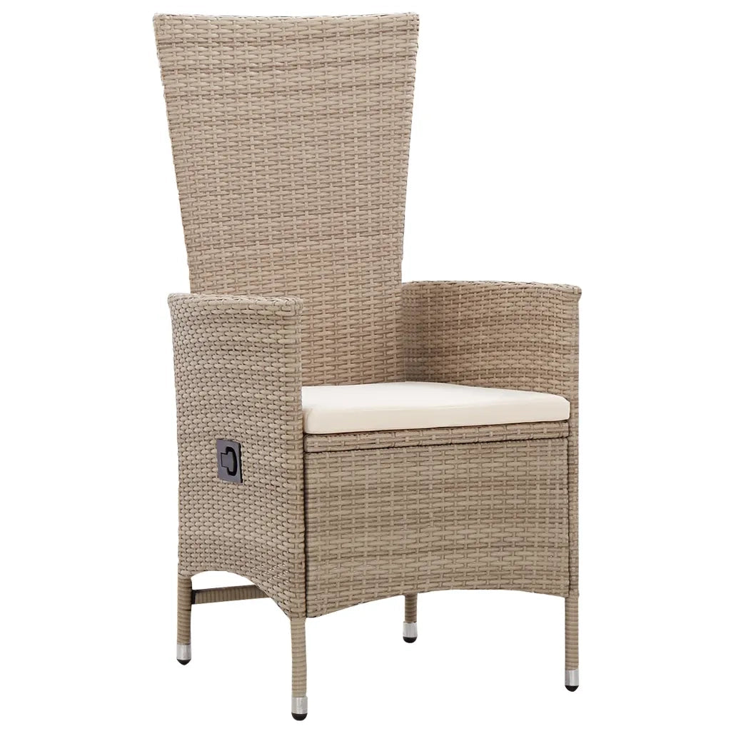 Set Mobili da Pranzo per Giardino 5 pz Beige 3068759