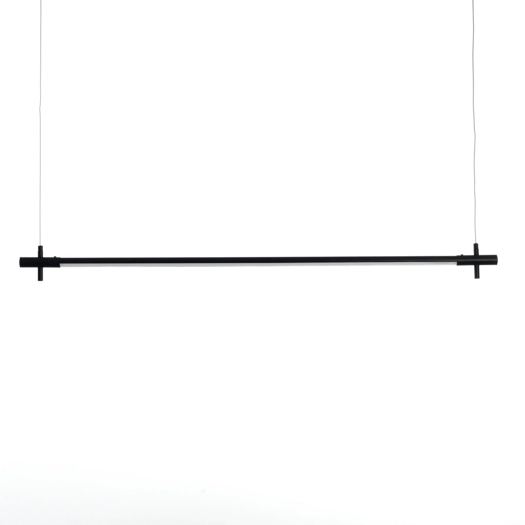 Lampadario in allumino nero cm. Ø.2,2 L.120
