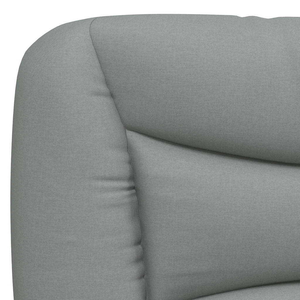 Letto singolo | Letto per adulti | Giroletto senza Materasso Hvar Grigio Chiaro 100x200 cm Tessuto
