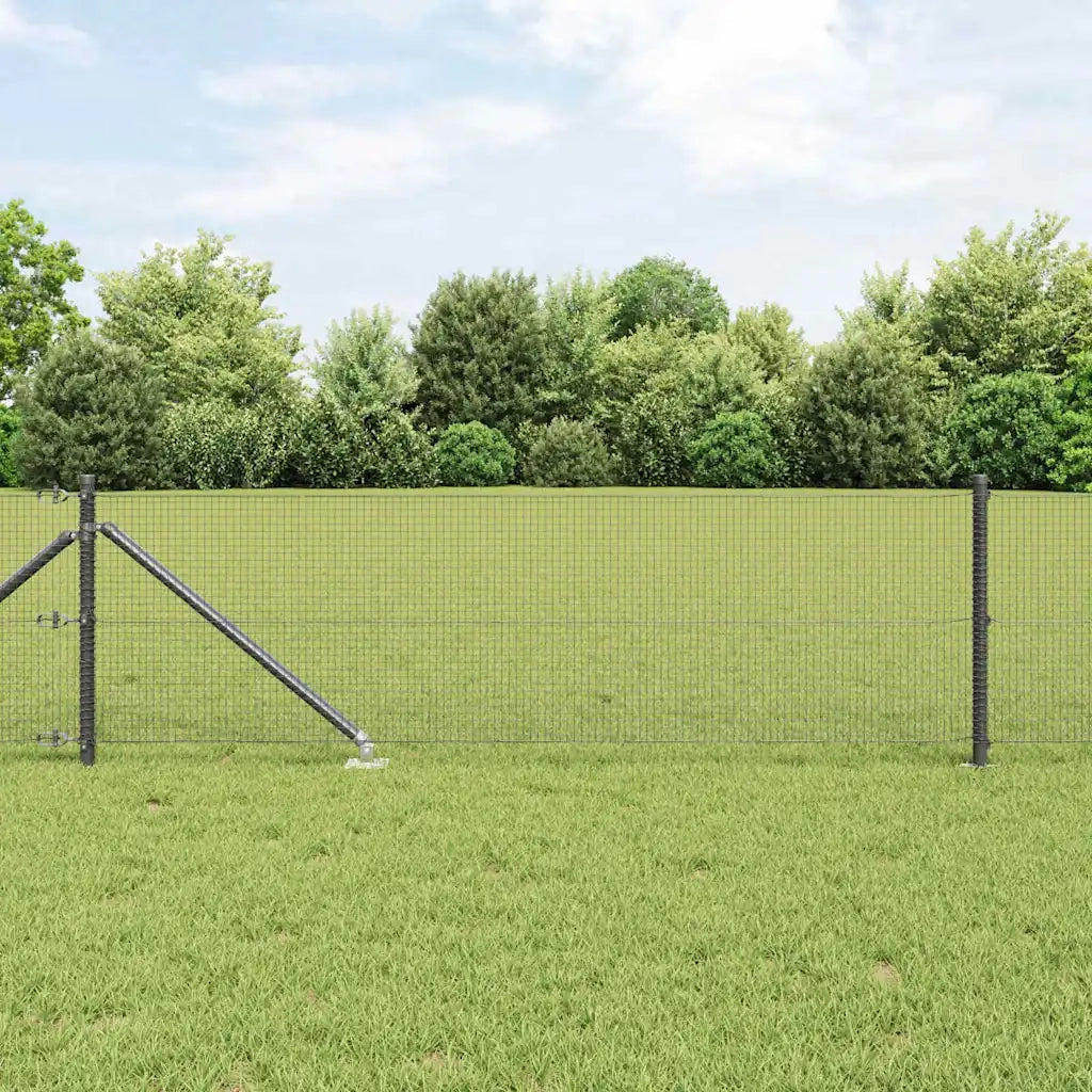Palo della recinzione Grigio 25 x 0,5 m (rete 16 x 16 mm)