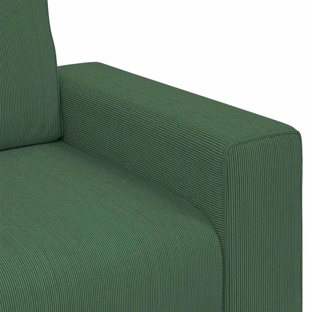Divano Divanetto Verde Scuro 180x77x82cm Tessuto di Velluto a Coste 4105204