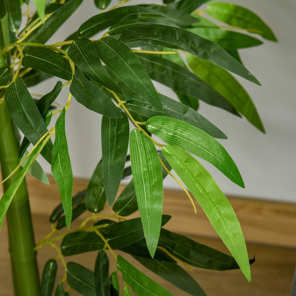 Bamb¨´ Artificiale XL ¨C Minimal ¨C 160 cm, Nero e Verde, Pot Incluso