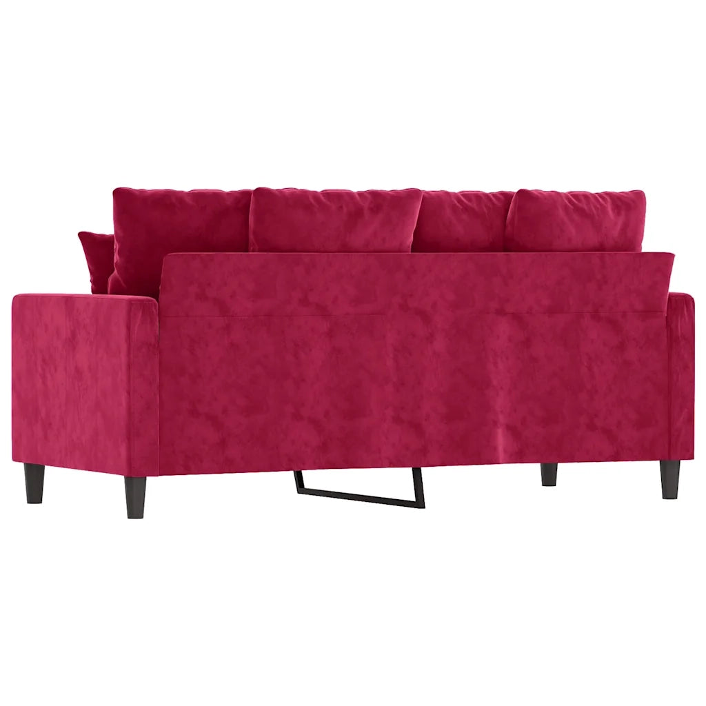 Divano a 2 Posti-Sofa 2 Posti Rosso Vino 140 cm in Velluto 164019
