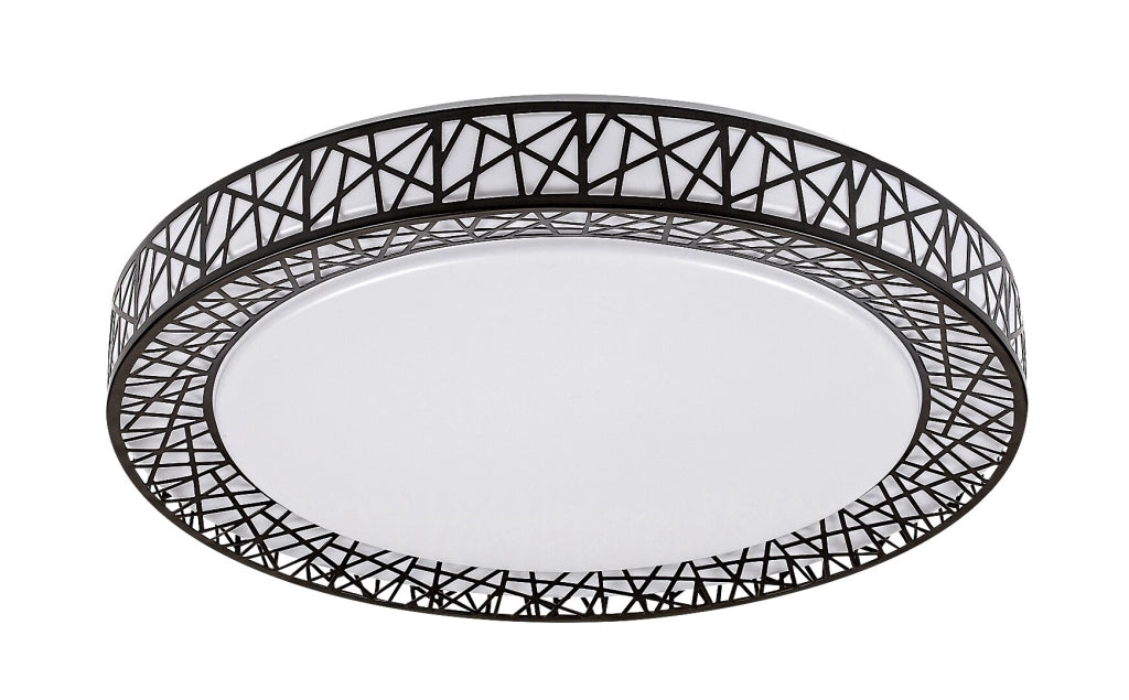 Plafoniera LED dimmerabile con telecomando 49cm 48W nera