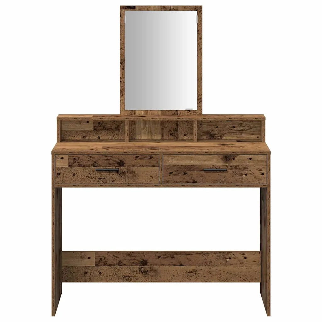 Toeletta | Tavolo da Trucco con cassetto Legno vecchio 100 x 41 x 140 cm