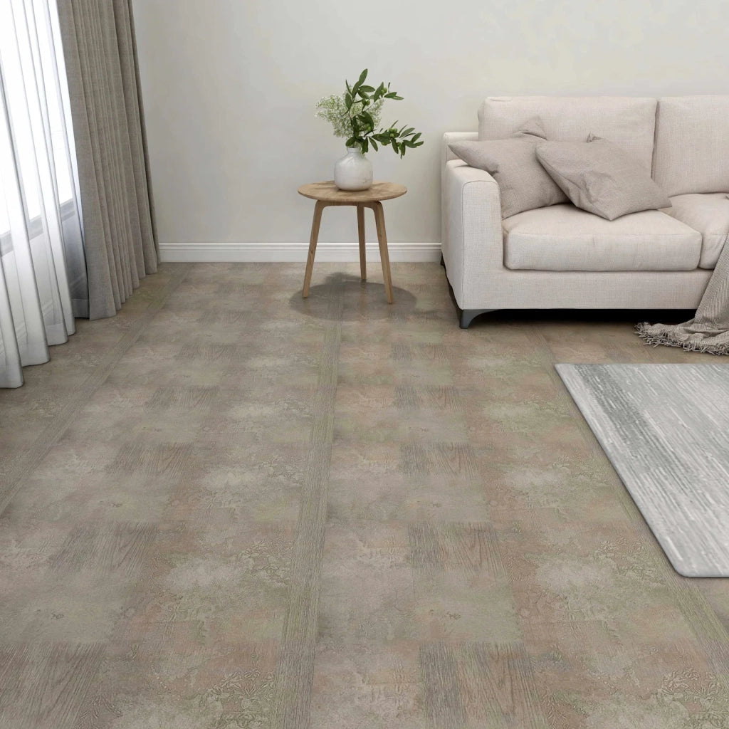 Tavole per Pavimenti 5,11 m² 55 pcs PVC Marrone scuro e Grigio 42046340