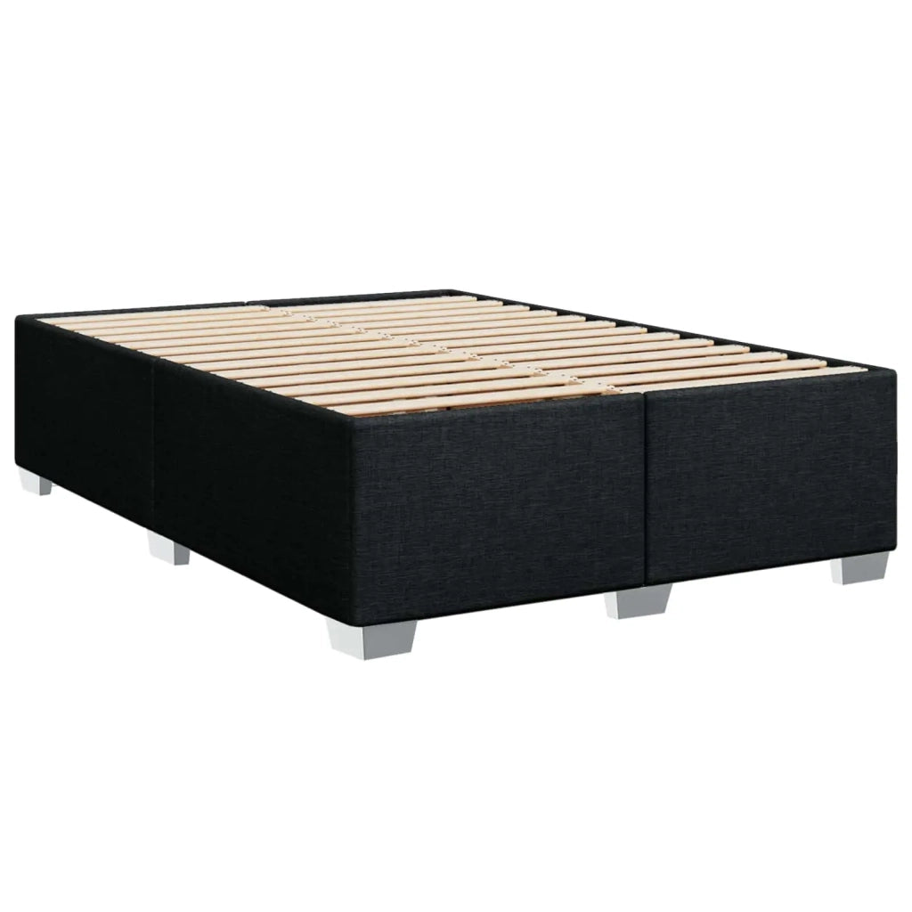 Letto box spring con materasso Nero 160 x 200 cm Tessuto 3450518