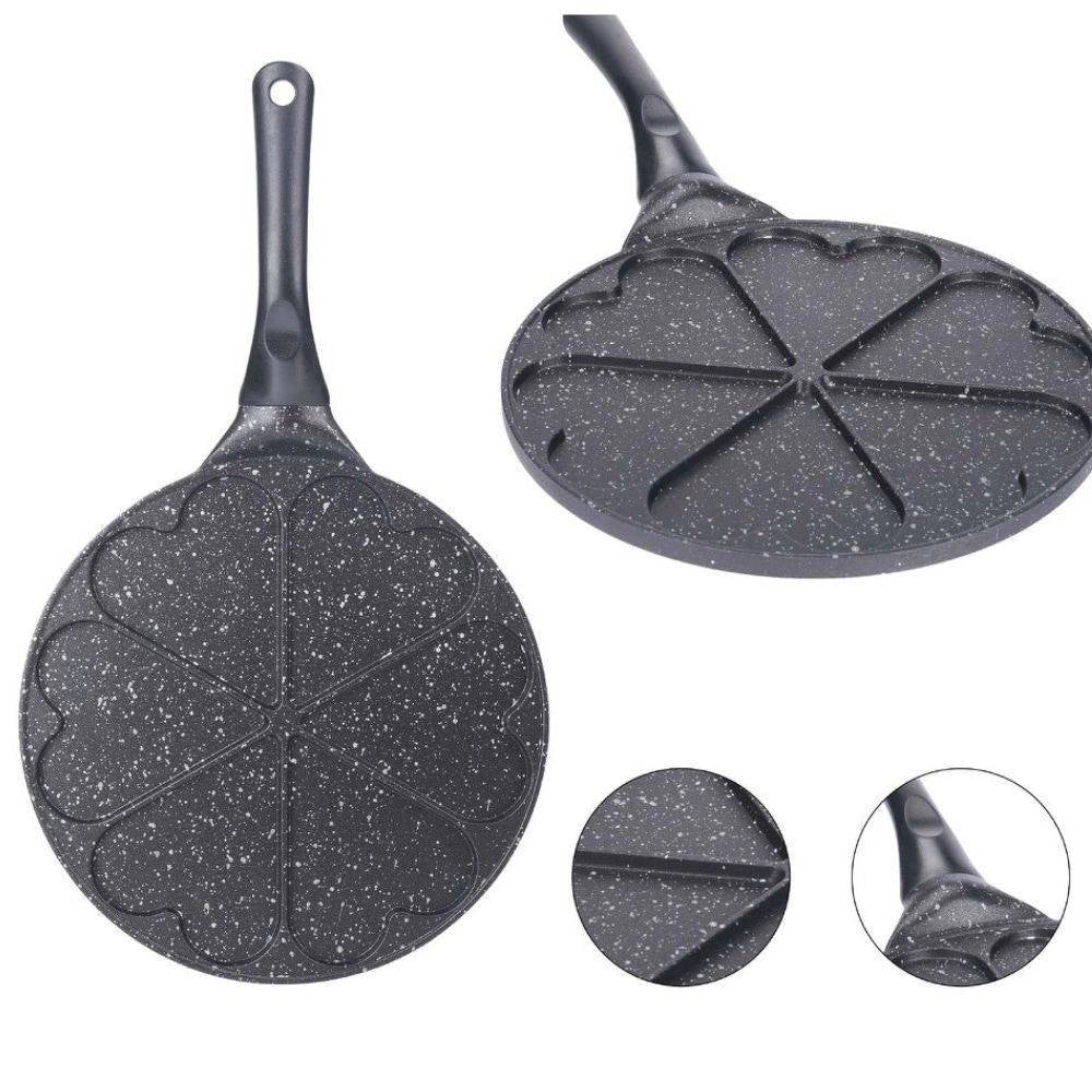 Padella Antiaderente Per Pancake A 6 Fori Forma Cuore Accessori Per Cucinare         