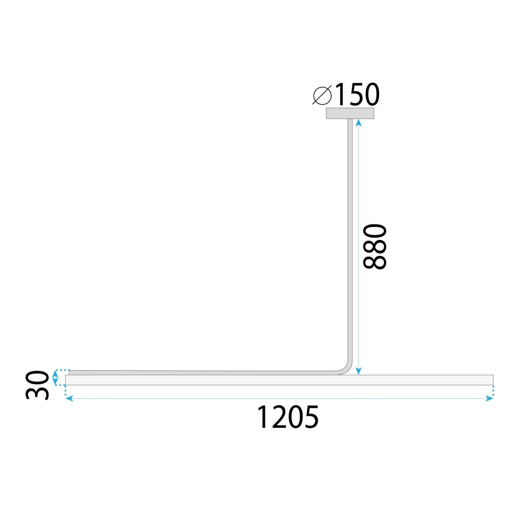 Lampada Led App1659-cp Black 120cm