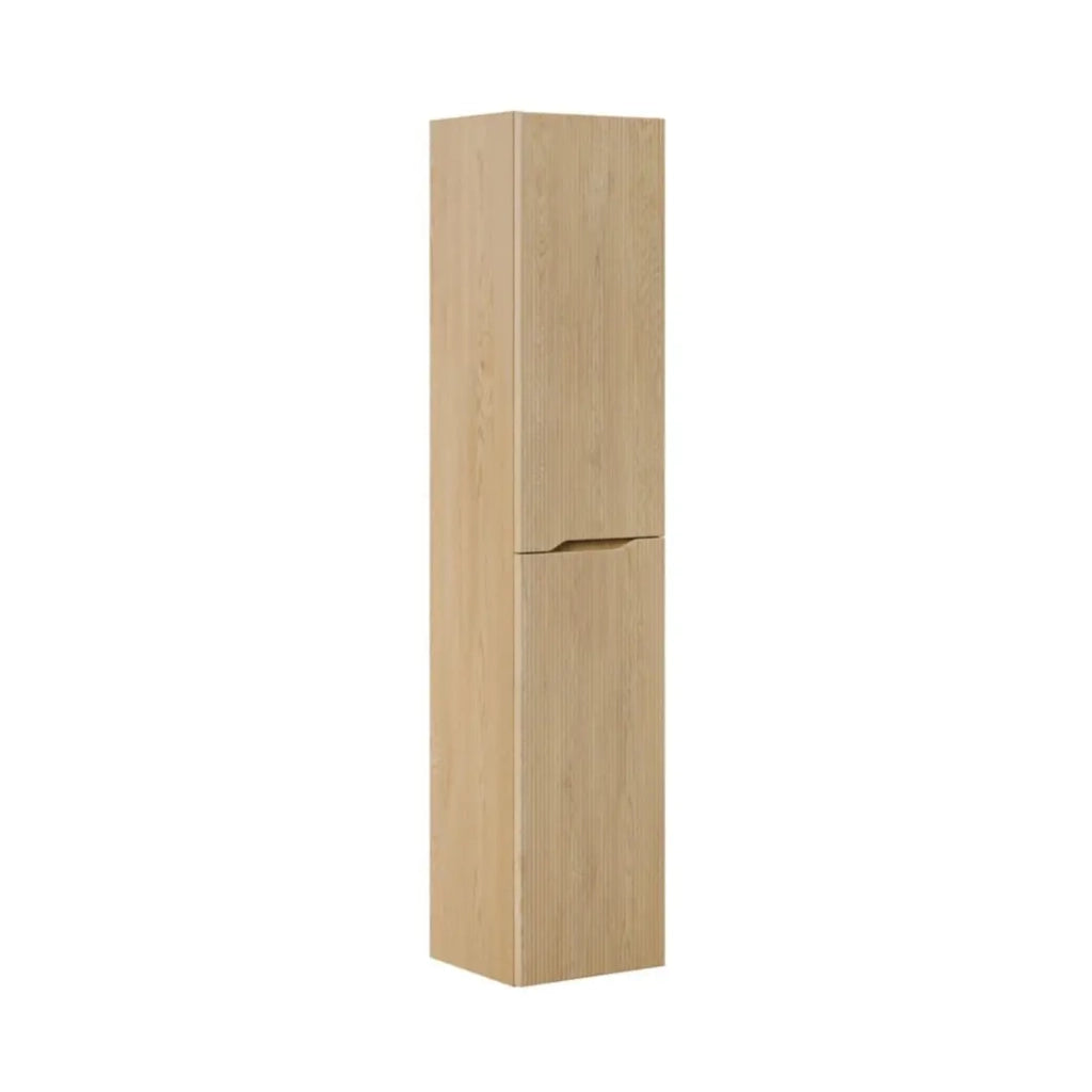 Set da bagno sospeso NATURA 95cm: mobile sotto lavabo 60cm + piano per lavabo + colonna