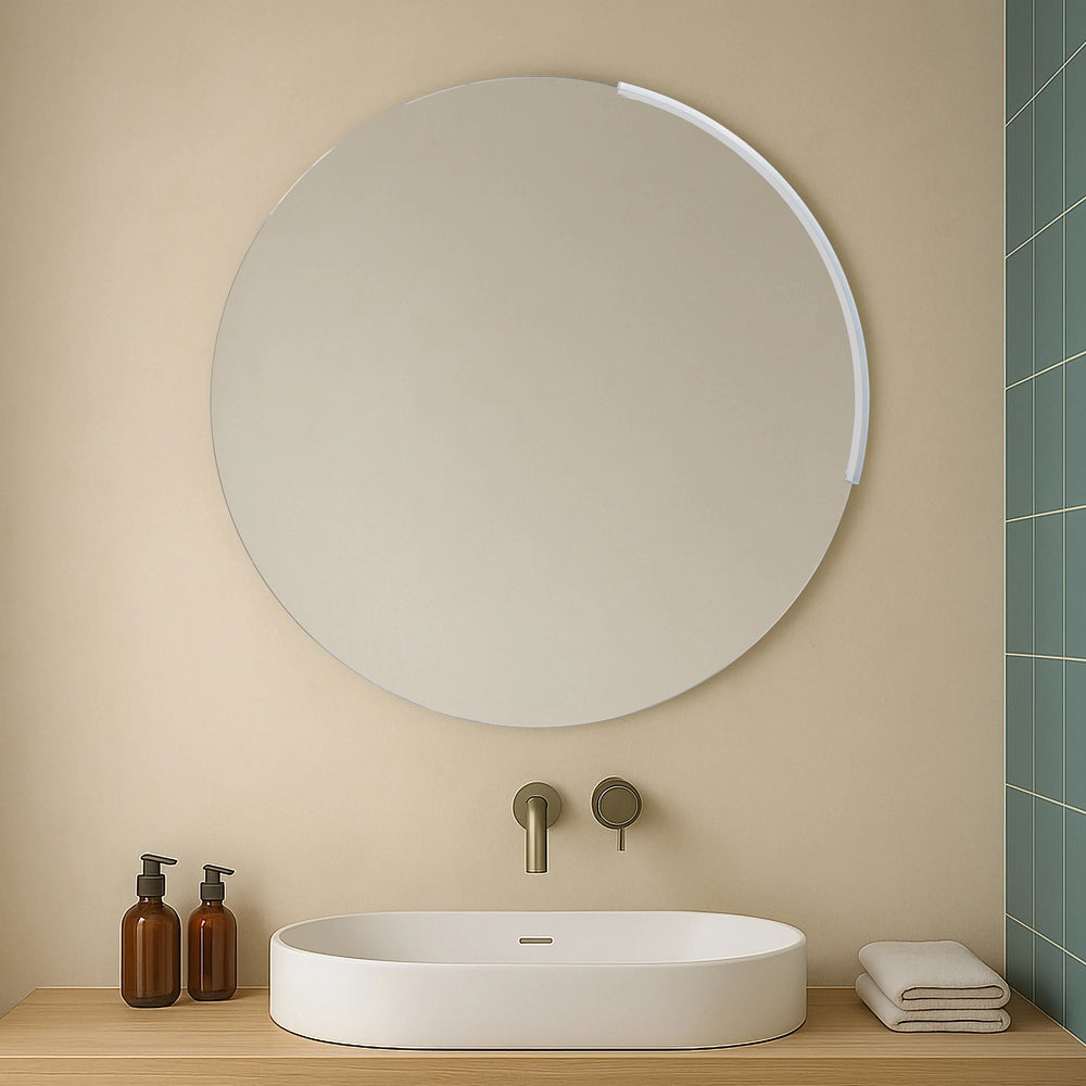 Specchio bagno rotondo con luce a led integrata da 80cm