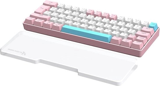 Polssteun ergonomico anti-slip con layout 61 tasti/60% - supporto per mano in acrilato trasparente - per accessori da ufficio - illuminazione contro la fatica - supporto per mano opaco - per tipi di lavoro e gaming