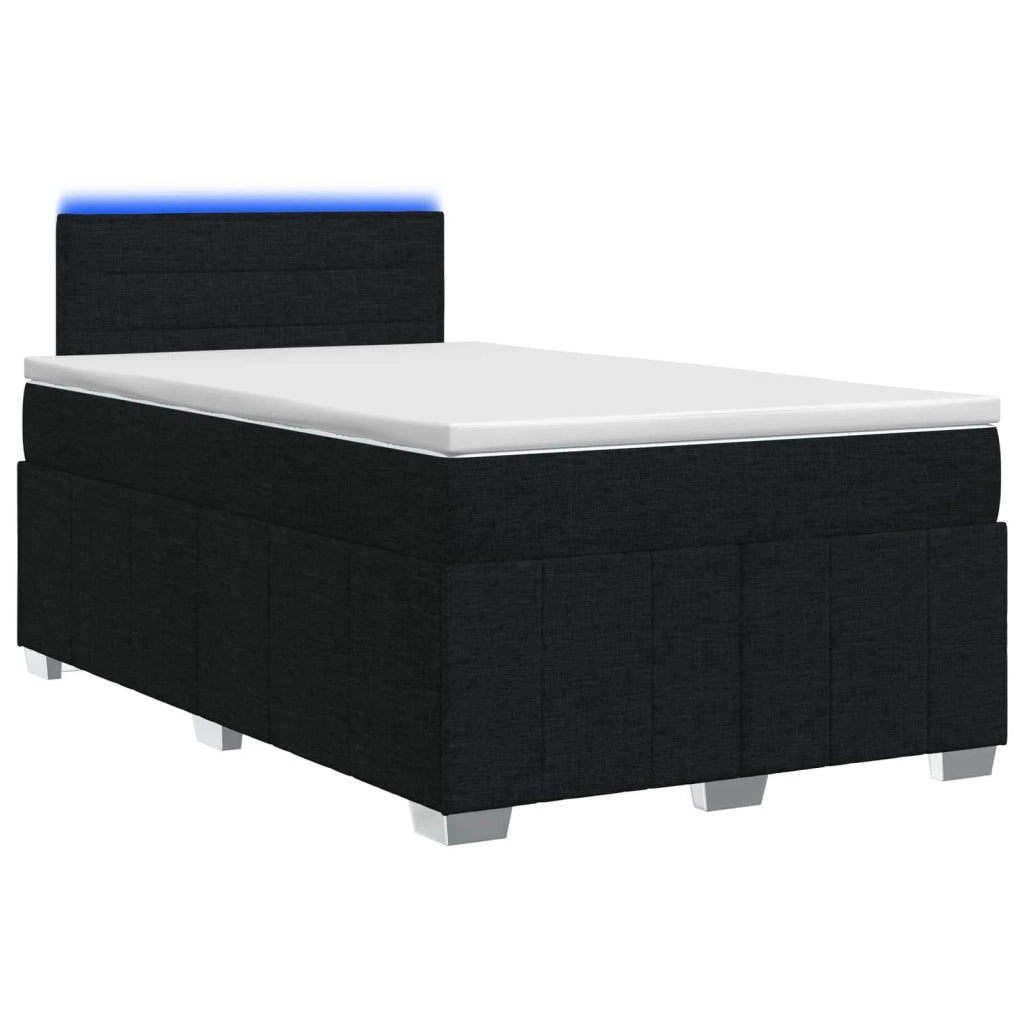 Letto box spring con materasso Nero 120 x 200 cm Tessuto 3452644