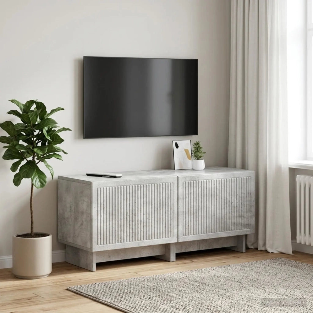 Mobile TV Grigio Cemento Legno ingegnerizzato 896018