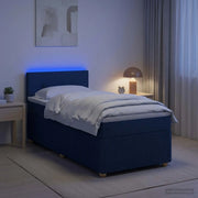 Letto box spring con materasso Blu 90 x 190 cm Tessuto 3452826