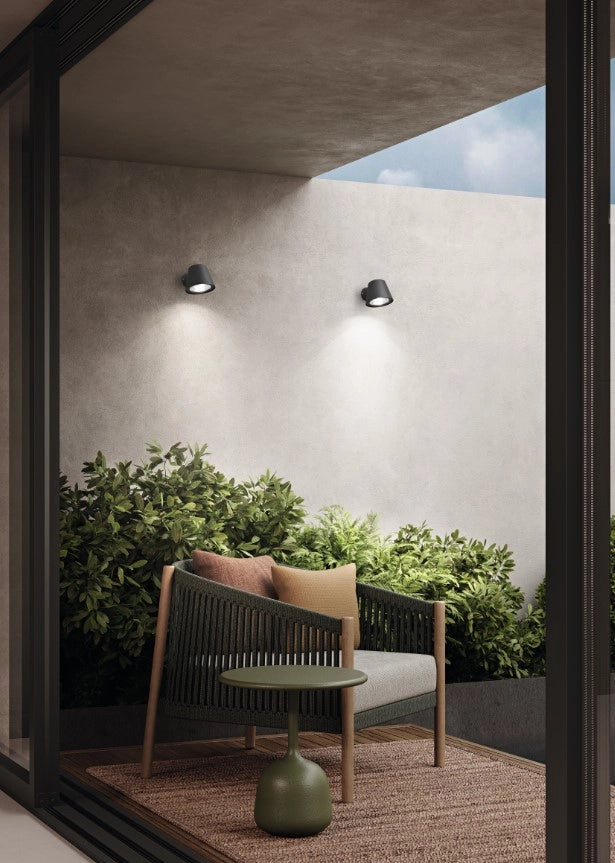 APPLIQUE DA ESTERNI MALTA ANTRACITE 1 LUCE ATTACCO GU10 IP65 H.10CM