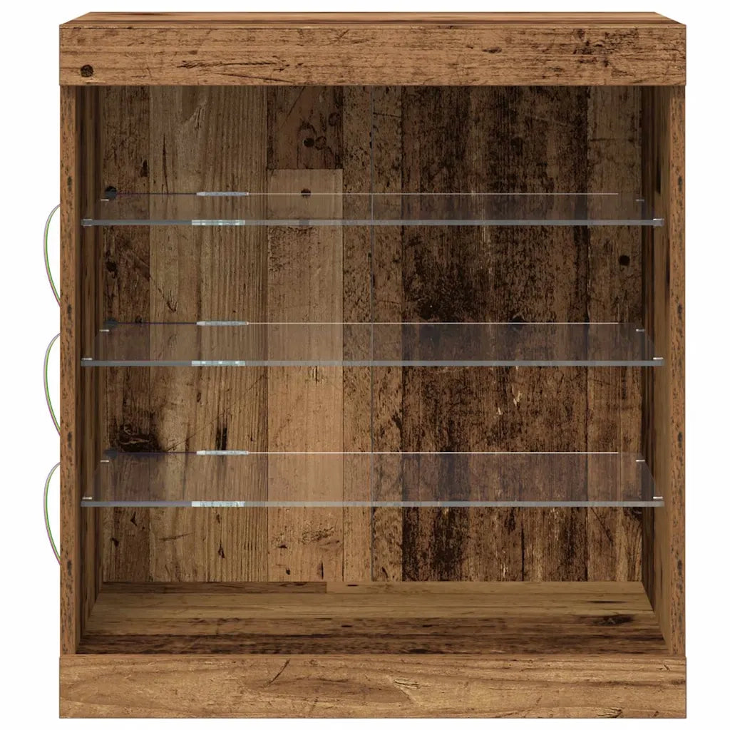 Madia LED Legno vecchio 60,5 x 37 x 67 cm Legno multistrato 863042