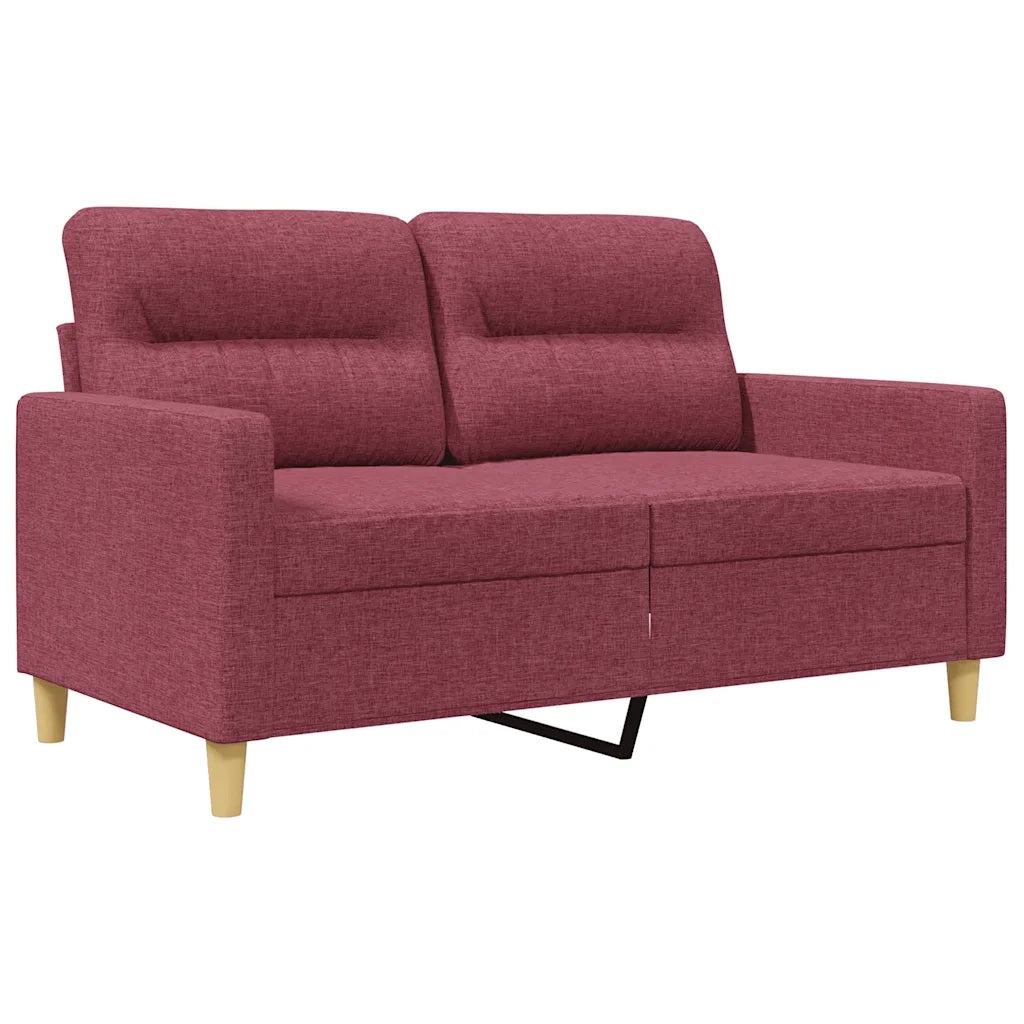 Divano a 2 Posti-Sofa 2 Posti Rosso Vino 120 cm in Tessuto 619502