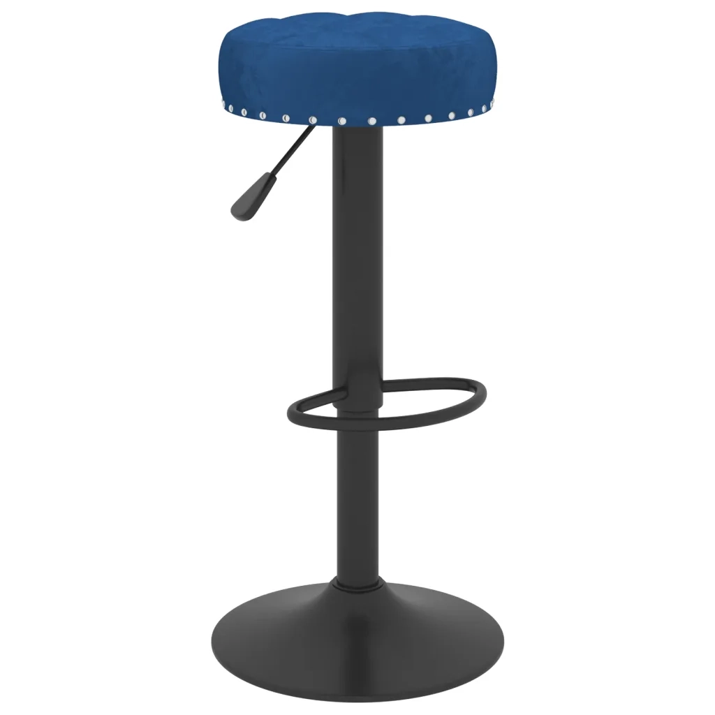 Sgabelli da Bar 2 pz Blu in Velluto 332999