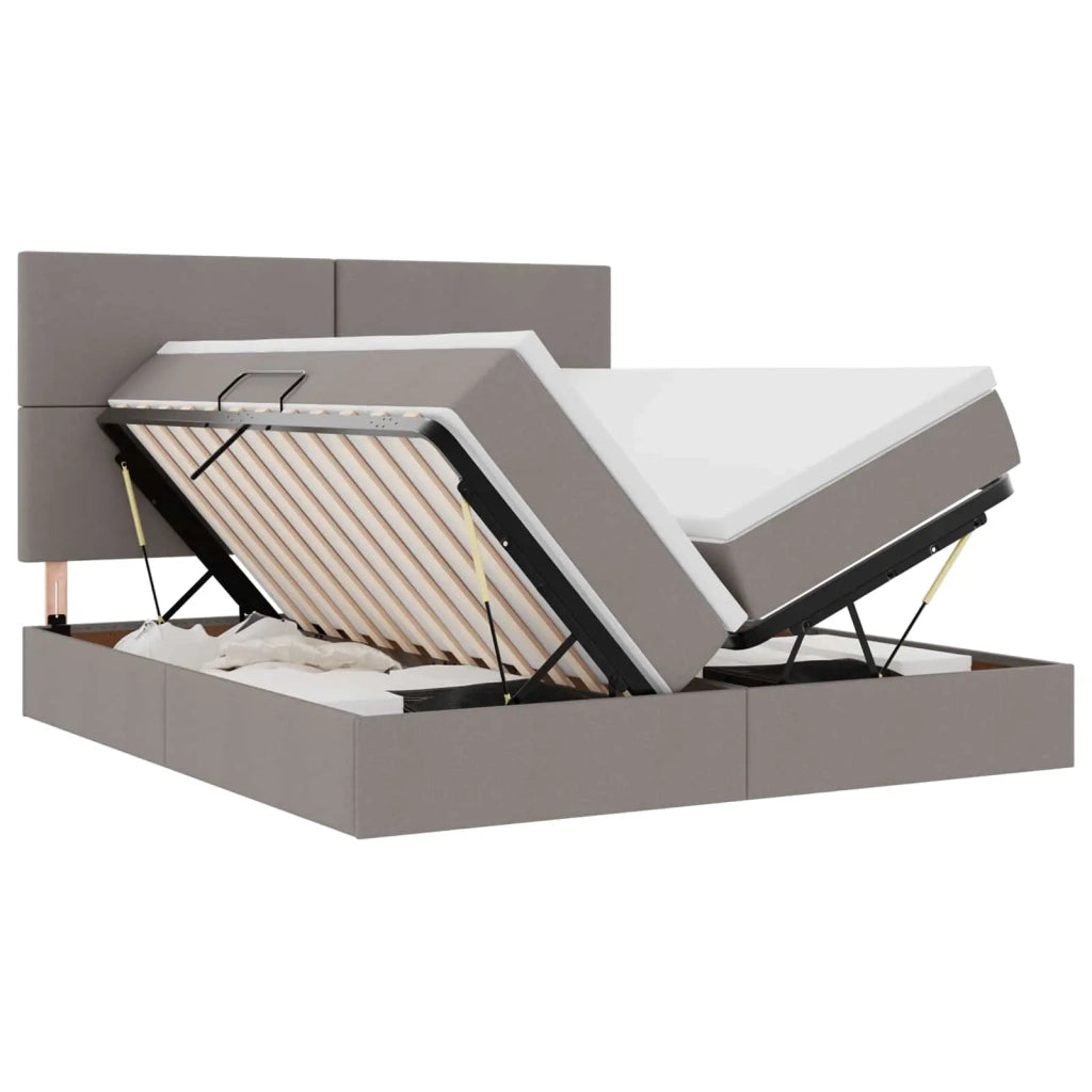 Letto con luci a strisce a LED Talpa 200 x 200 cm Tessuto
